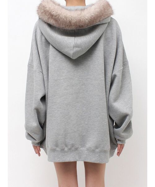 jouetie(ジュエティ)の「ファードッキングルーズジップフーディ(Tシャツ/カットソー・レディース・ネイビー/カーキ/グレー・FREE)」の12枚目の写真