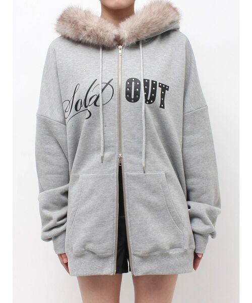 jouetie(ジュエティ)の「ファードッキングルーズジップフーディ(Tシャツ/カットソー・レディース・ネイビー/カーキ/グレー・FREE)」の17枚目の写真