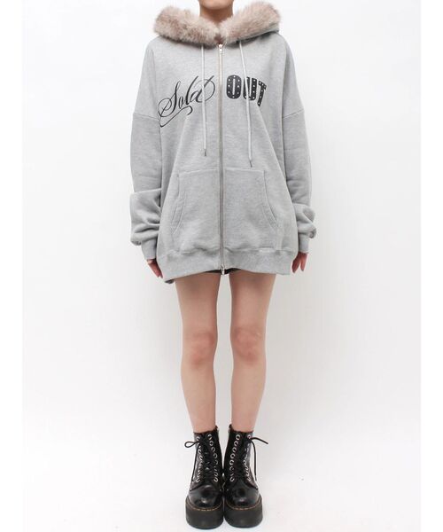 jouetie(ジュエティ)の「ファードッキングルーズジップフーディ(Tシャツ/カットソー・レディース・ネイビー/カーキ/グレー・FREE)」の18枚目の写真