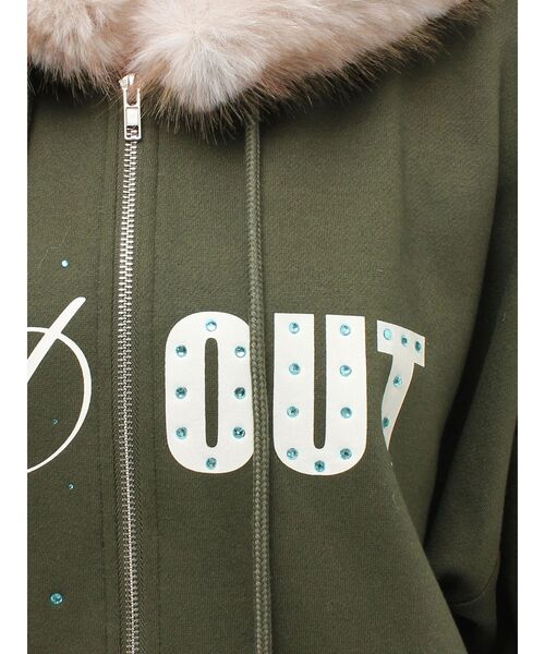 jouetie(ジュエティ)の「ファードッキングルーズジップフーディ(Tシャツ/カットソー・レディース・ネイビー/カーキ/グレー・FREE)」の20枚目の写真