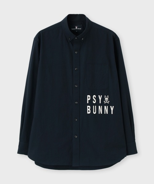 Psycho Bunny(サイコバニー)の「ワッシャーポプリン アートワーク ボタンダウンシャツ(シャツ/ブラウス・メンズ・ネイビー/ライトグレー・SMALL/MEDIUM/LARGE/X-LARGE)」の13枚目の写真