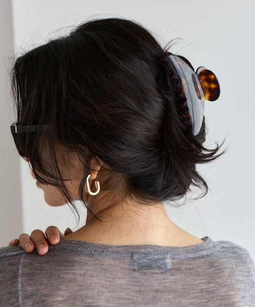 BARNYARDSTORM(バンヤードストーム)の「BARNYARDSTORM / ハーフムーンヘアクリップ(バレッタ/ヘアクリップ・レディース・ブラウン/ベージュ・FREE)」の1枚目の写真