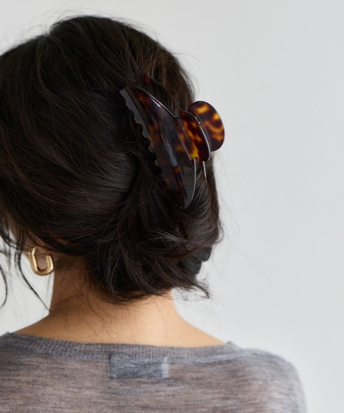 BARNYARDSTORM(バンヤードストーム)の「BARNYARDSTORM / ハーフムーンヘアクリップ(バレッタ/ヘアクリップ・レディース・ブラウン/ベージュ・FREE)」の5枚目の写真