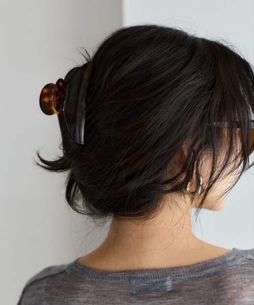 BARNYARDSTORM(バンヤードストーム)の「BARNYARDSTORM / ハーフムーンヘアクリップ(バレッタ/ヘアクリップ・レディース・ブラウン/ベージュ・FREE)」の6枚目の写真