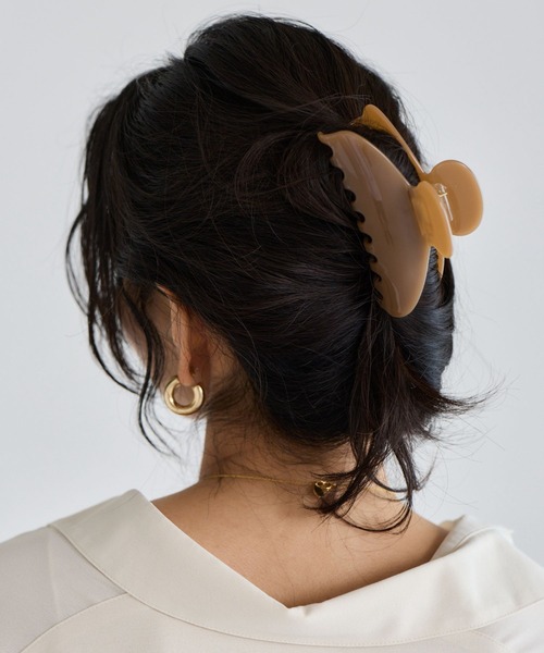 BARNYARDSTORM(バンヤードストーム)の「BARNYARDSTORM / ハーフムーンヘアクリップ(バレッタ/ヘアクリップ・レディース・ブラウン/ベージュ・FREE)」の8枚目の写真