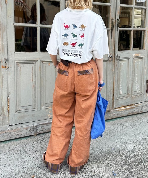 DOUBLE NAME（ダブルネーム）の「【EC限定REVIVAL】恐竜図鑑BACK刺しゅうTEE（Tシャツ/カットソー・レディース・オフホワイト・FREE）」の9枚目の写真