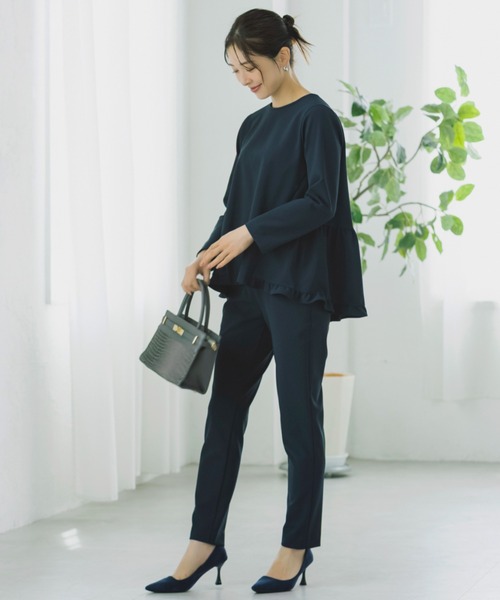 Sono(ソーノ)の「SONO/ソーノ 【Magical Stretch】ミニティアードフリルLSプルオーバー(Tシャツ/カットソー・レディース・ブラック/ネイビー/ホワイト・F)」の15枚目の写真