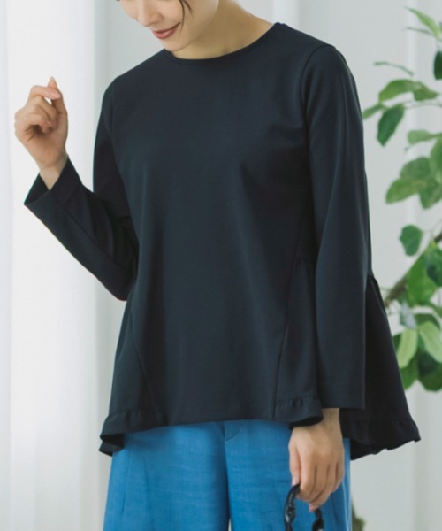 Sono(ソーノ)の「SONO/ソーノ 【Magical Stretch】ミニティアードフリルLSプルオーバー(Tシャツ/カットソー・レディース・ブラック/ネイビー/ホワイト・F)」の17枚目の写真