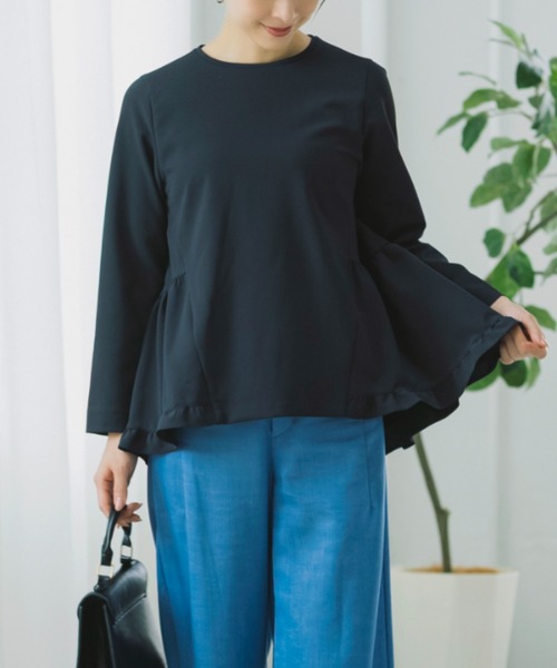 Sono(ソーノ)の「SONO/ソーノ 【Magical Stretch】ミニティアードフリルLSプルオーバー(Tシャツ/カットソー・レディース・ブラック/ネイビー/ホワイト・F)」の19枚目の写真