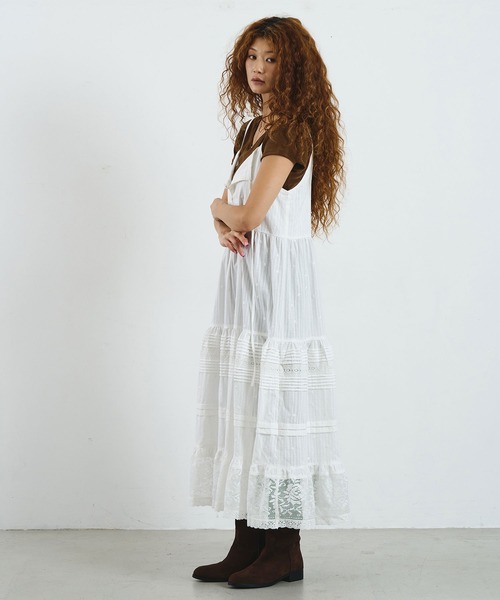 ROSE BUD(ローズバッド)の「mag.by c/COTTON LACE CAMISOLE DRESS(ワンピース・レディース・ホワイト/ベージュ・ONE SIZE)」の5枚目の写真