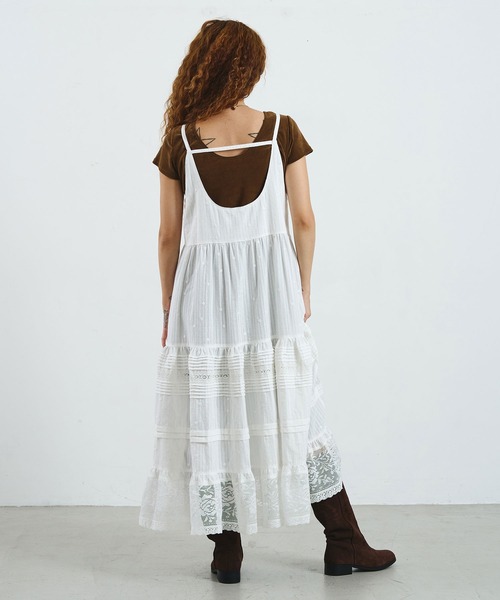 ROSE BUD(ローズバッド)の「mag.by c/COTTON LACE CAMISOLE DRESS(ワンピース・レディース・ホワイト/ベージュ・ONE SIZE)」の6枚目の写真