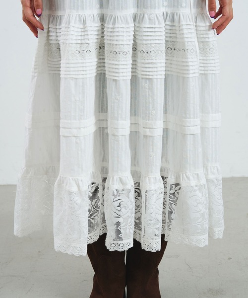 ROSE BUD(ローズバッド)の「mag.by c/COTTON LACE CAMISOLE DRESS(ワンピース・レディース・ホワイト/ベージュ・ONE SIZE)」の10枚目の写真