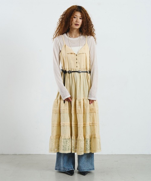 ROSE BUD(ローズバッド)の「mag.by c/COTTON LACE CAMISOLE DRESS(ワンピース・レディース・ホワイト/ベージュ・ONE SIZE)」の11枚目の写真