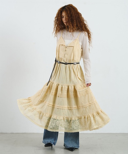 ROSE BUD(ローズバッド)の「mag.by c/COTTON LACE CAMISOLE DRESS(ワンピース・レディース・ホワイト/ベージュ・ONE SIZE)」の13枚目の写真