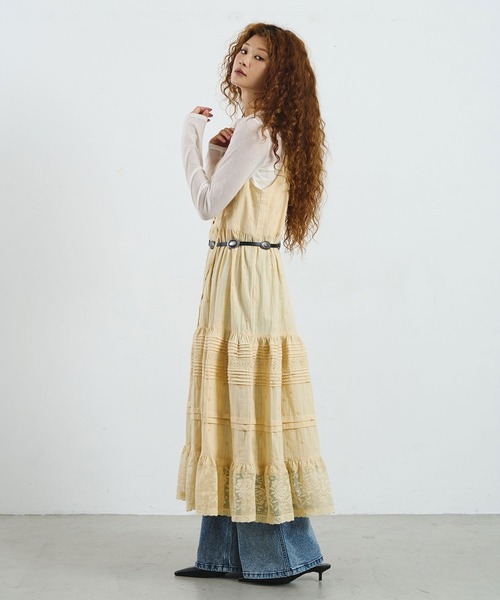 ROSE BUD(ローズバッド)の「mag.by c/COTTON LACE CAMISOLE DRESS(ワンピース・レディース・ホワイト/ベージュ・ONE SIZE)」の14枚目の写真