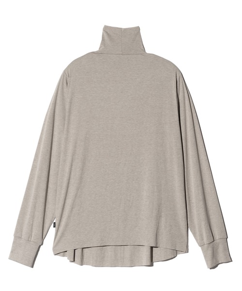 glamb（グラム）の「Drape Mock Neck Cutsew / ドレープモックネックカットソー（Tシャツ/カットソー・メンズ・グレー/ブラック・M/S/L）」の5枚目の写真