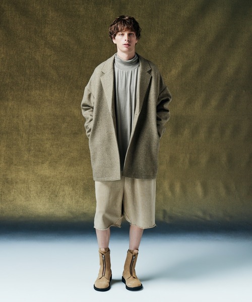glamb（グラム）の「Drape Mock Neck Cutsew / ドレープモックネックカットソー（Tシャツ/カットソー・メンズ・グレー/ブラック・M/S/L）」の11枚目の写真