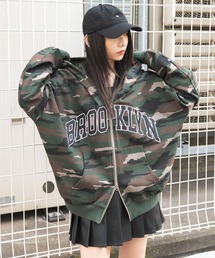WEGO/【26年秋冬新作】グラフィックBIGZIPパーカー