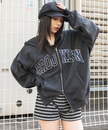 WEGO/【26年秋冬新作】グラフィックBIGZIPパーカー
