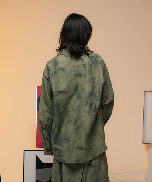 ONEVOID(ワンボイド)の「Big silhouette shirt - ビッグシルエットシャツ -(シャツ/ブラウス・メンズ・グレー/カーキ・MEDIUM/LARGE)」の14枚目の写真
