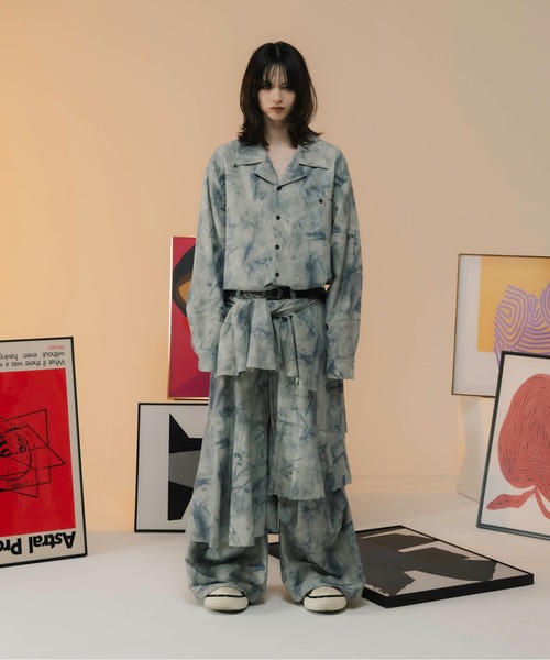 ONEVOID(ワンボイド)の「Big silhouette shirt - ビッグシルエットシャツ -(シャツ/ブラウス・メンズ・グレー/カーキ・MEDIUM/LARGE)」の8枚目の写真