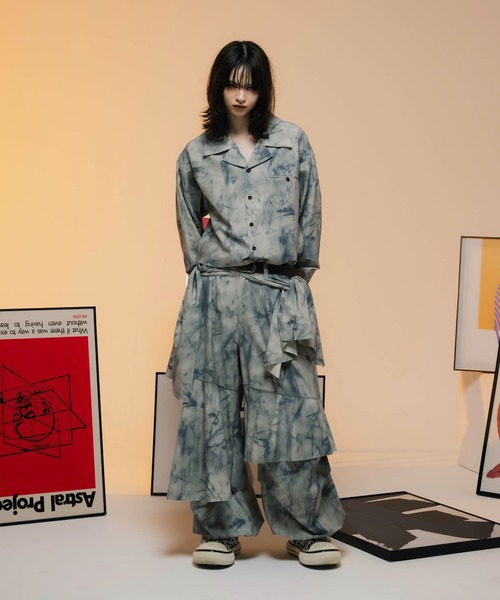 ONEVOID(ワンボイド)の「Big silhouette shirt - ビッグシルエットシャツ -(シャツ/ブラウス・メンズ・グレー/カーキ・MEDIUM/LARGE)」の9枚目の写真