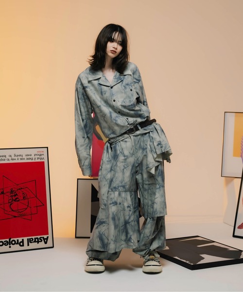 ONEVOID(ワンボイド)の「Big silhouette shirt - ビッグシルエットシャツ -(シャツ/ブラウス・メンズ・グレー/カーキ・MEDIUM/LARGE)」の10枚目の写真