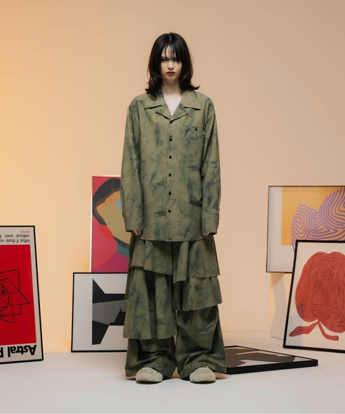 ONEVOID(ワンボイド)の「Big silhouette shirt - ビッグシルエットシャツ -(シャツ/ブラウス・メンズ・グレー/カーキ・MEDIUM/LARGE)」の17枚目の写真
