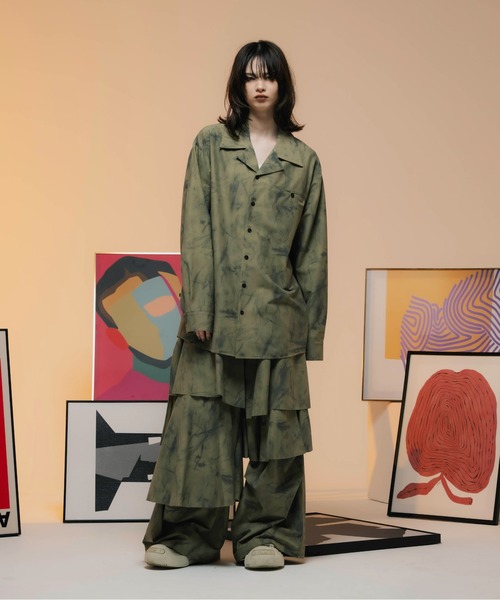 ONEVOID(ワンボイド)の「Big silhouette shirt - ビッグシルエットシャツ -(シャツ/ブラウス・メンズ・グレー/カーキ・MEDIUM/LARGE)」の18枚目の写真