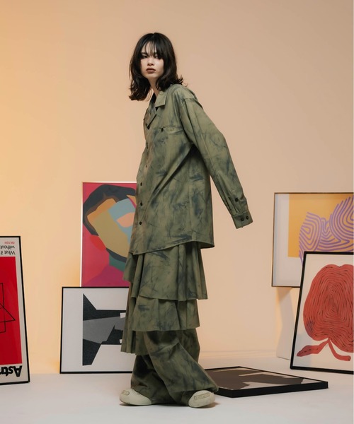 ONEVOID(ワンボイド)の「Big silhouette shirt - ビッグシルエットシャツ -(シャツ/ブラウス・メンズ・グレー/カーキ・MEDIUM/LARGE)」の19枚目の写真
