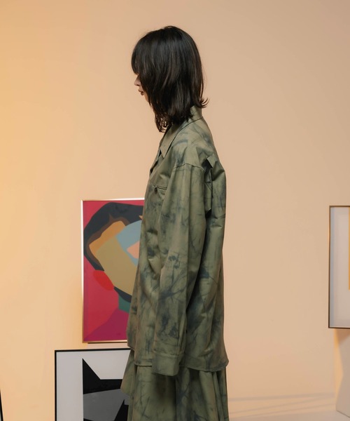 ONEVOID(ワンボイド)の「Big silhouette shirt - ビッグシルエットシャツ -(シャツ/ブラウス・メンズ・グレー/カーキ・MEDIUM/LARGE)」の13枚目の写真