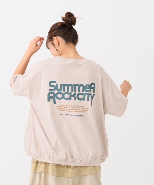HEART MARKET(ハートマーケット)の「Summer Rock Big T(Tシャツ/カットソー・レディース・ブルー/ブラック/グレイッシュベージュ・FREE)」の3枚目の写真