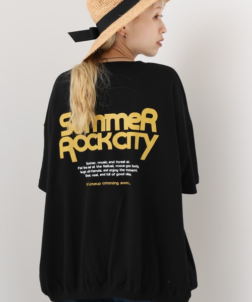 HEART MARKET(ハートマーケット)の「Summer Rock Big T(Tシャツ/カットソー・レディース・ブルー/ブラック/グレイッシュベージュ・FREE)」の2枚目の写真