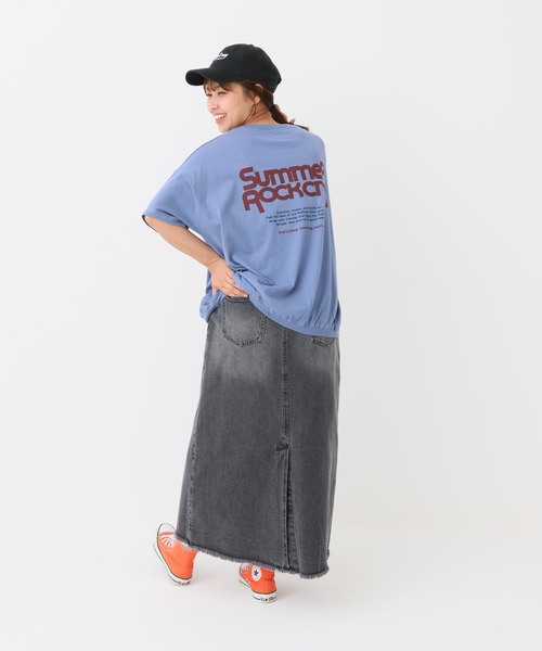 HEART MARKET(ハートマーケット)の「Summer Rock Big T(Tシャツ/カットソー・レディース・ブルー/ブラック/グレイッシュベージュ・FREE)」の5枚目の写真