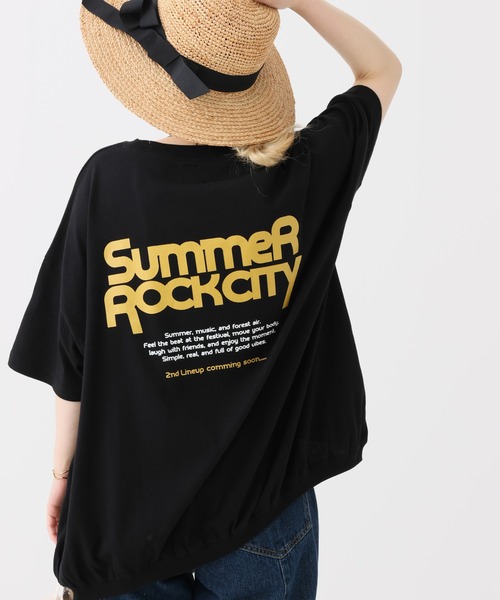 HEART MARKET(ハートマーケット)の「Summer Rock Big T(Tシャツ/カットソー・レディース・ブルー/ブラック/グレイッシュベージュ・FREE)」の7枚目の写真