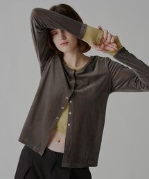 WHIMSIC（ウィムジック）の「【WHIMSIC】マルチウェイシアーベロアカーディガン（Tシャツ/カットソー）」