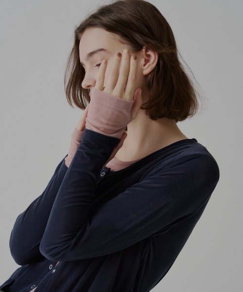 WHIMSIC(ウィムジック)の「【WHIMSIC】マルチウェイシアーベロアカーディガン(Tシャツ/カットソー・レディース・グレー/ブラウン/ネイビー・FREE)」の21枚目の写真