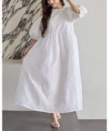 CUT OFF SHOULDER PUFF DRESS(カットオフショルダーパフドレス)