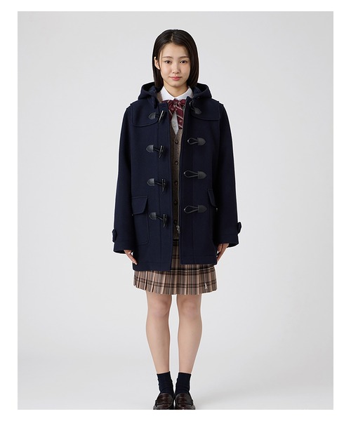 EASTBOY(イーストボーイ)の「ダッフルコート ダブルフェィス 袖裏地 ジップ付 制服 スクールコート 中学生 高校生(ダッフルコート・キッズ・ネイビー・11号/9号/13号)」の6枚目の写真