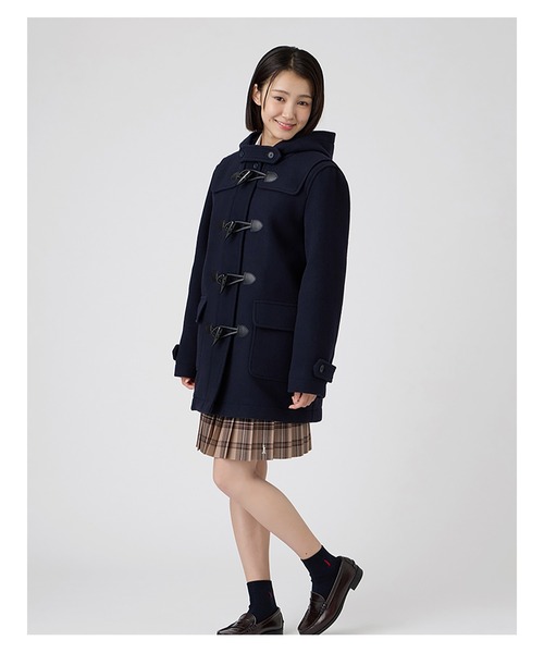 EASTBOY(イーストボーイ)の「ダッフルコート ダブルフェィス 袖裏地 ジップ付 制服 スクールコート 中学生 高校生(ダッフルコート・キッズ・ネイビー・11号/9号/13号)」の8枚目の写真