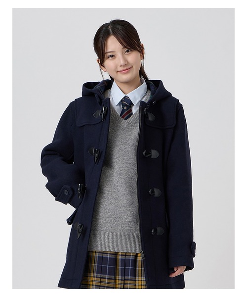 EASTBOY(イーストボーイ)の「ダッフルコート ダブルフェィス 袖裏地 ジップ付 制服 スクールコート 中学生 高校生(ダッフルコート・キッズ・ネイビー・11号/9号/13号)」の10枚目の写真