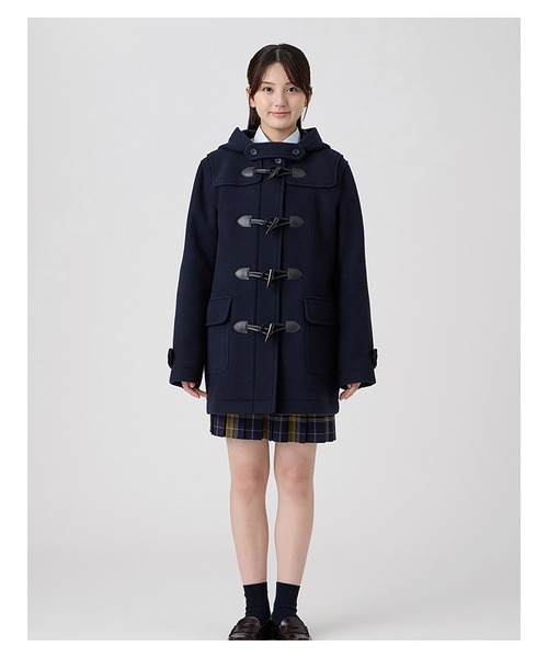 EASTBOY(イーストボーイ)の「ダッフルコート ダブルフェィス 袖裏地 ジップ付 制服 スクールコート 中学生 高校生(ダッフルコート・キッズ・ネイビー・11号/9号/13号)」の15枚目の写真