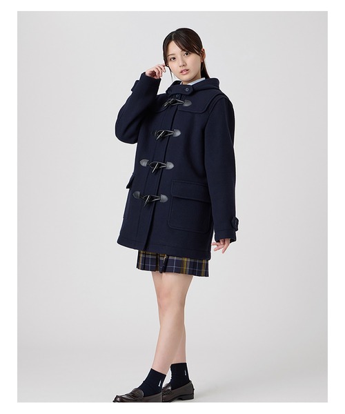 EASTBOY(イーストボーイ)の「ダッフルコート ダブルフェィス 袖裏地 ジップ付 制服 スクールコート 中学生 高校生(ダッフルコート・キッズ・ネイビー・11号/9号/13号)」の16枚目の写真