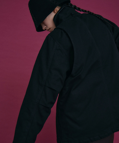 Dickies(ディッキーズ)の「DICKIES 別注 DUCK ジャケット(その他アウター・レディース・ブラック/アイボリー・SMALL/MEDIUM)」の5枚目の写真
