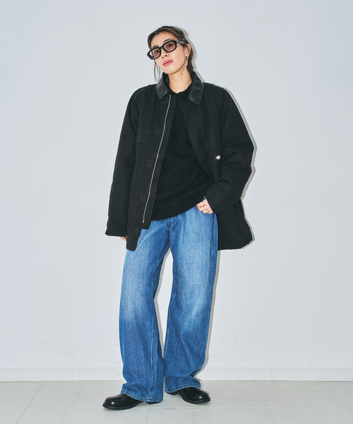 Dickies(ディッキーズ)の「DICKIES 別注 DUCK ジャケット(その他アウター・レディース・ブラック/アイボリー・SMALL/MEDIUM)」の12枚目の写真