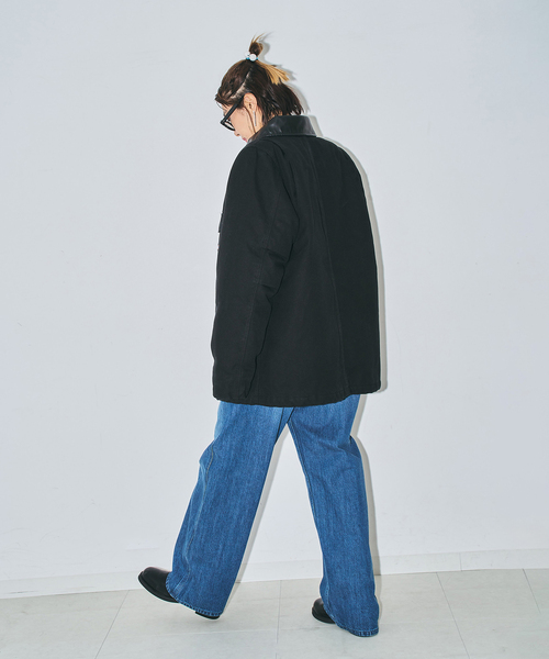 Dickies(ディッキーズ)の「DICKIES 別注 DUCK ジャケット(その他アウター・レディース・ブラック/アイボリー・SMALL/MEDIUM)」の13枚目の写真