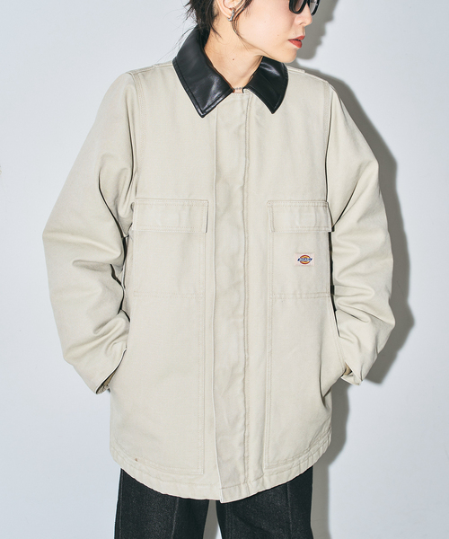 Dickies(ディッキーズ)の「DICKIES 別注 DUCK ジャケット(その他アウター・レディース・ブラック/アイボリー・SMALL/MEDIUM)」の15枚目の写真