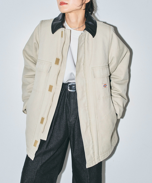 Dickies(ディッキーズ)の「DICKIES 別注 DUCK ジャケット(その他アウター・レディース・ブラック/アイボリー・SMALL/MEDIUM)」の16枚目の写真