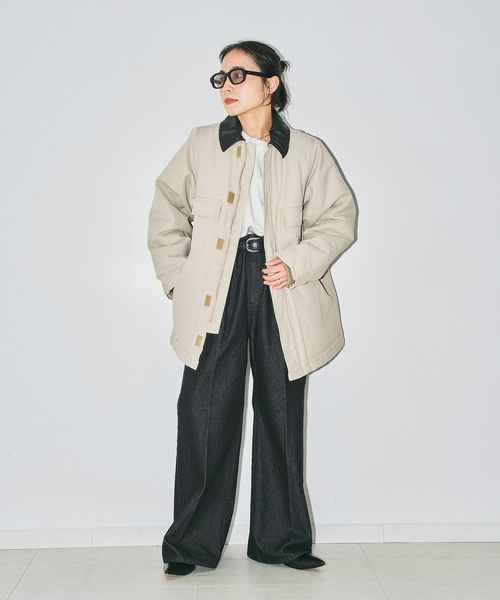 Dickies(ディッキーズ)の「DICKIES 別注 DUCK ジャケット(その他アウター・レディース・ブラック/アイボリー・SMALL/MEDIUM)」の19枚目の写真