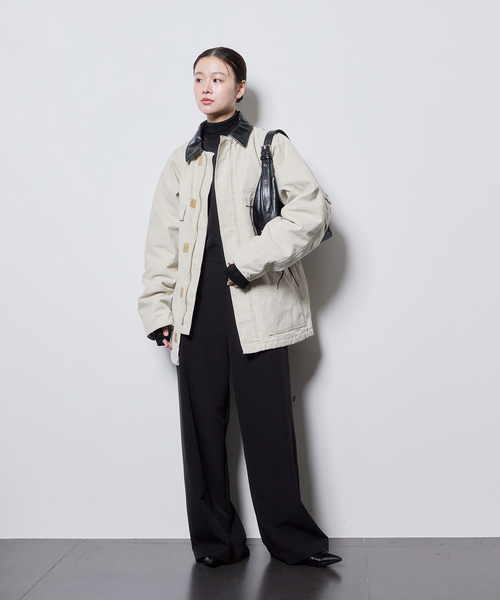Dickies(ディッキーズ)の「DICKIES 別注 DUCK ジャケット(その他アウター・レディース・ブラック/アイボリー・SMALL/MEDIUM)」の22枚目の写真